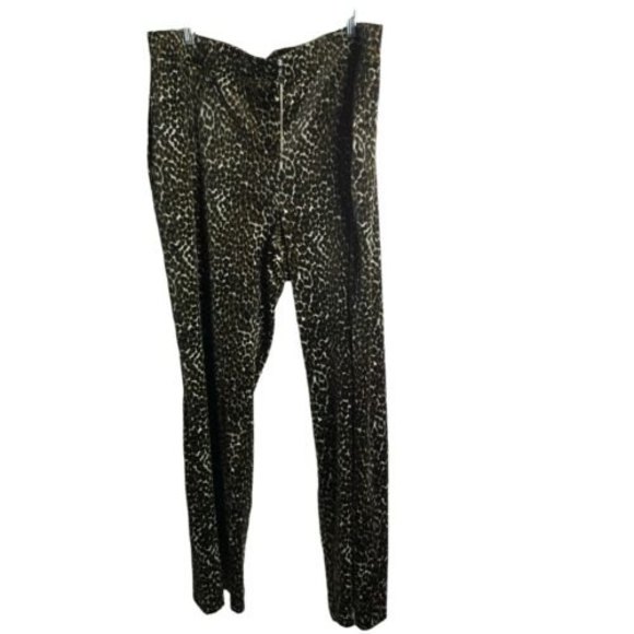 Juicy Couture Cheetah Print Velour Joggers Womens 1X Plus Size Y2K Brown New - Picture 1 of 5